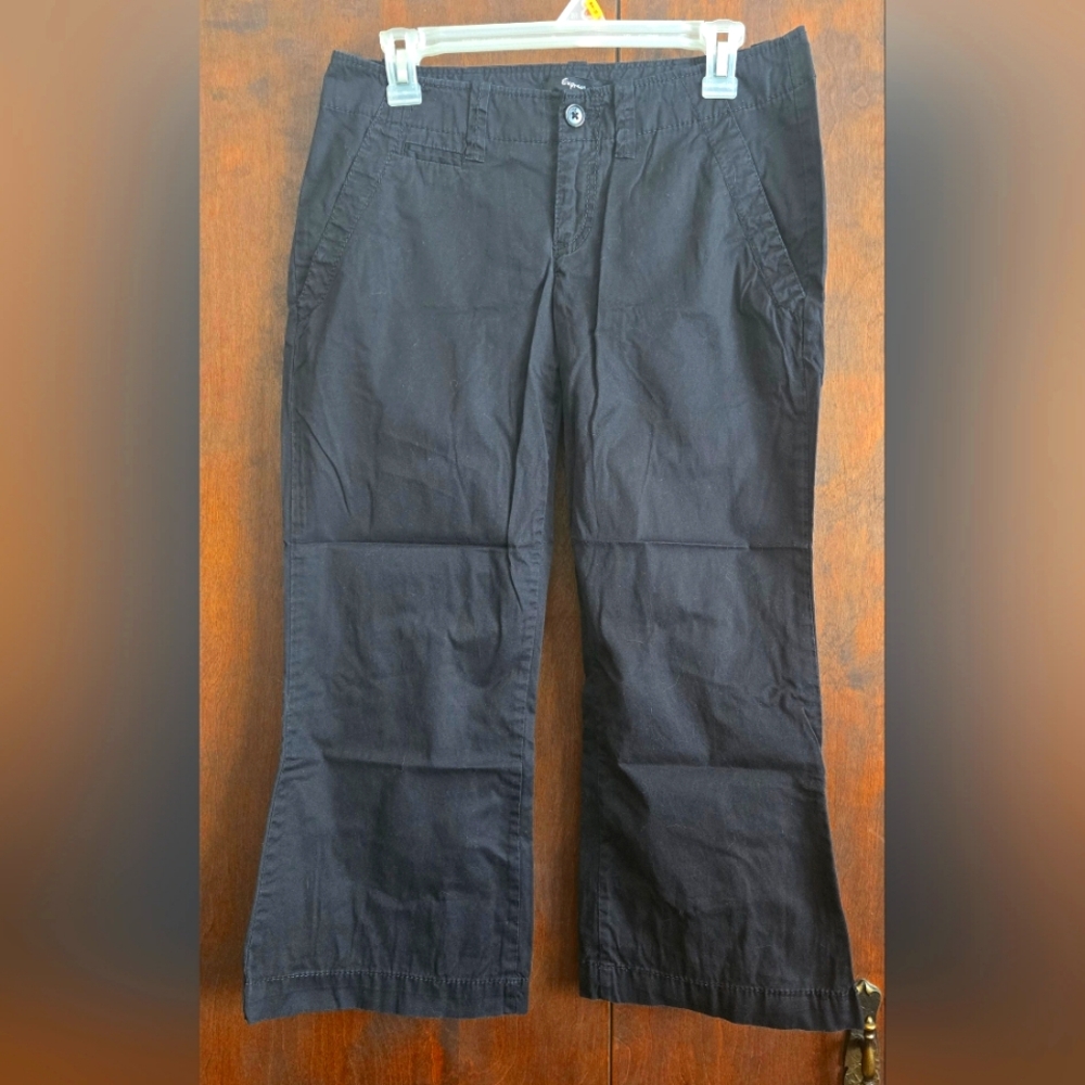 Express Wide-Leg Crop Pants waist=15"